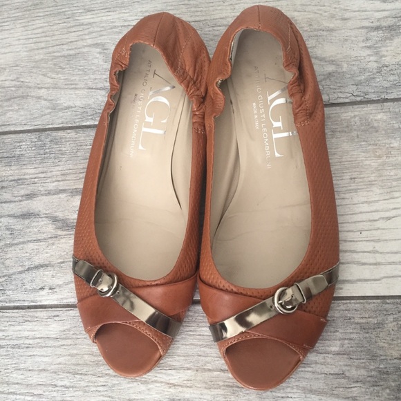 Attilio Giusti Leombruni Shoes - AGL Leather Flats 42 US 11.5 12